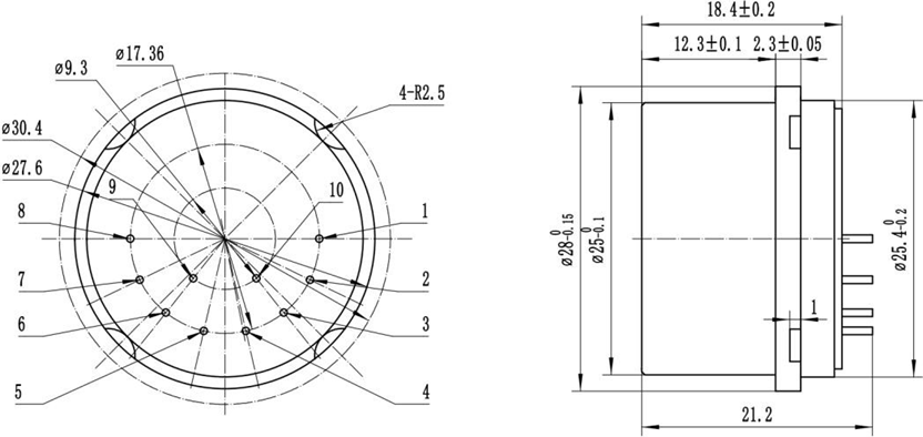 Quartz Flexure Accelerometer Dimensions