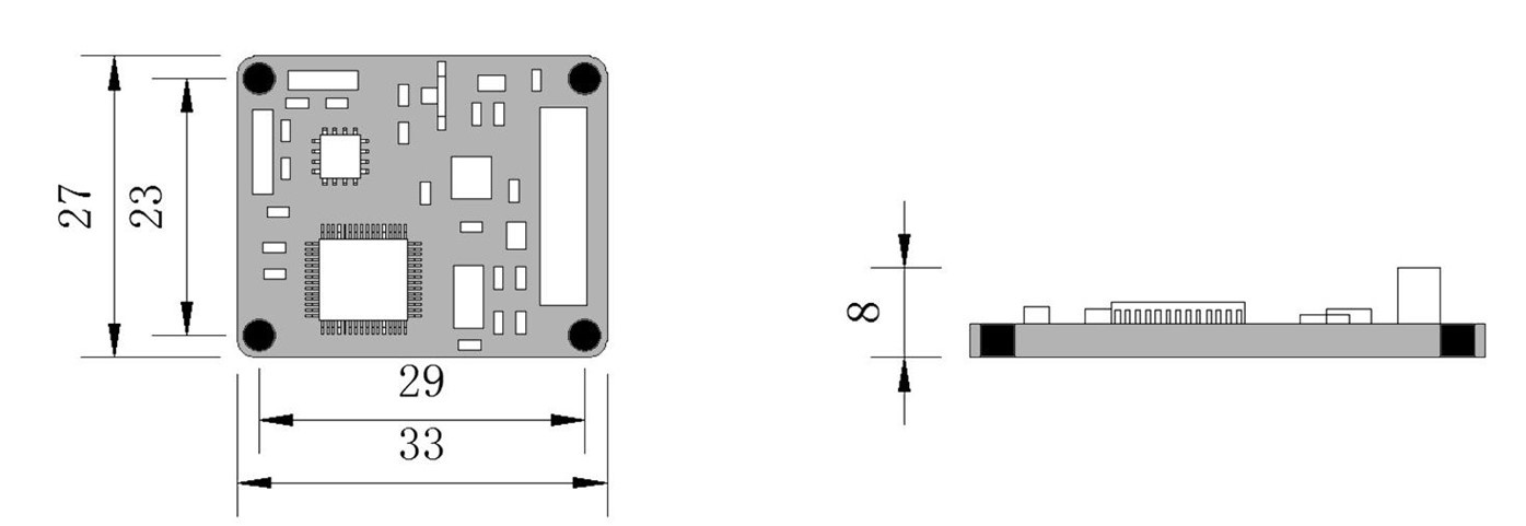 2D electronic compass Dimensions