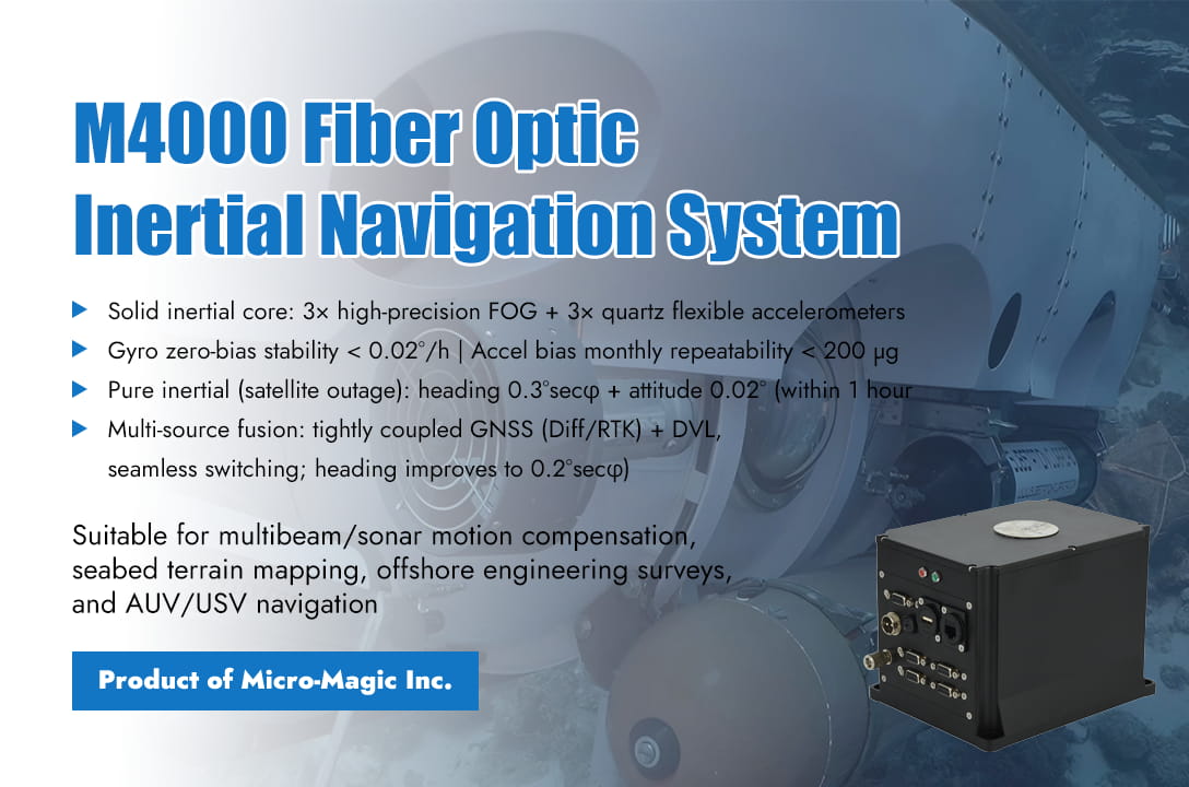 M4000 Fiber Optic Inertial Navigation System Empowers Dual Breakthroughs in Precision and Reliability for Marine Surveying and Mapping