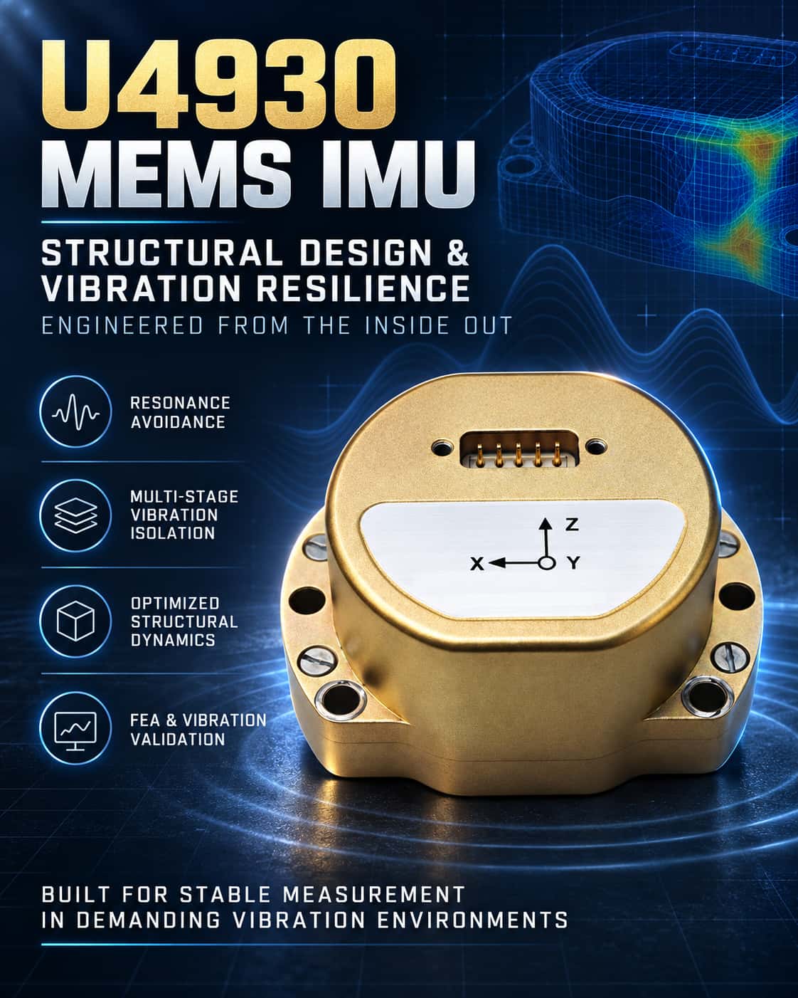 Проектирование конструкции и анализ виброустойчивости MEMS-инерциального измерительного блока